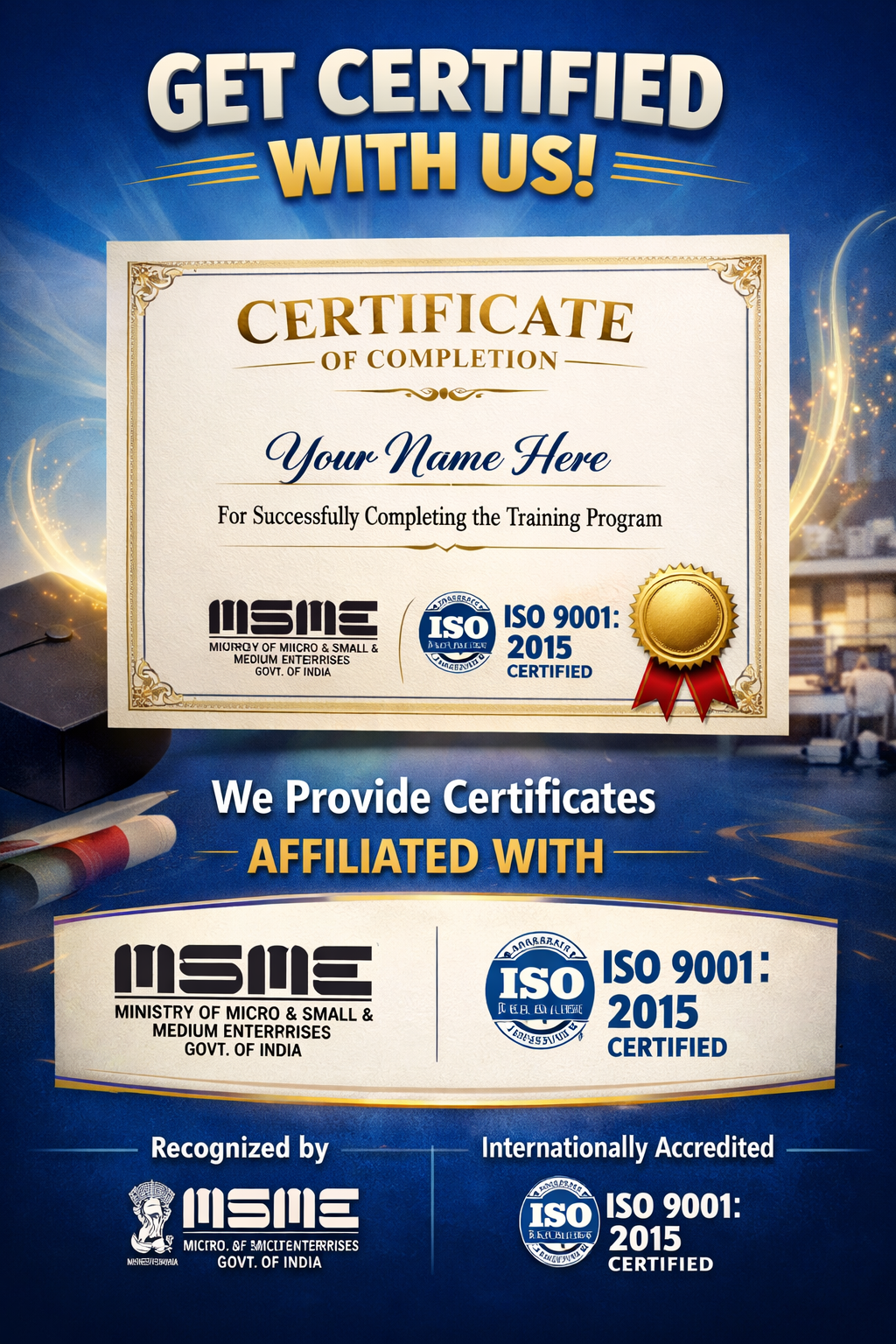 Certified by MSME & ISO 9001:2015